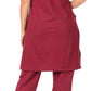 Sakkas Maria Women's Casual Tunic Kurta Knit Plain Embroidered Kurti Pant Set Soft
