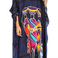 Sakkas Mera Women's Long Loose Short Sleeve Summer Casual Caftan Kaftan Dress