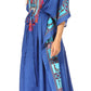 Sakkas Mera Women's Long Loose Short Sleeve Summer Casual Caftan Kaftan Dress