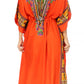 Sakkas Mera Women's Long Loose Short Sleeve Summer Casual Caftan Kaftan Dress