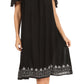 Sakkas Desma Women Casual Loose Summer off  Shoulder Midi Boho Dress Cover-up
