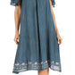 Sakkas Desma Women Casual Loose Summer off  Shoulder Midi Boho Dress Cover-up