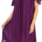 Sakkas Desma Women Casual Loose Summer off  Shoulder Midi Boho Dress Cover-up