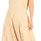 Sakkas Lila Women's Midi Sleeveless Floral Boho Casual Rayon Dress Adjustable