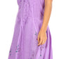 Sakkas Lila Women's Midi Sleeveless Floral Boho Casual Rayon Dress Adjustable