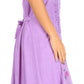 Sakkas Lila Women's Midi Sleeveless Floral Boho Casual Rayon Dress Adjustable