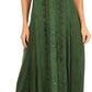 Sakkas Diana Women's Maxi Sleeveless Stonewashed Long Boho Casual Dress Rayon