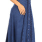 Sakkas Diana Women's Maxi Sleeveless Stonewashed Long Boho Casual Dress Rayon