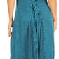 Sakkas Diana Women's Maxi Sleeveless Stonewashed Long Boho Casual Dress Rayon