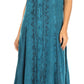 Sakkas Diana Women's Maxi Sleeveless Stonewashed Long Boho Casual Dress Rayon