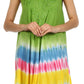 Sakkas Stripe Tie Dye Tank Sheath Dress / Cover Up