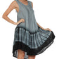 Sakkas Stripe Tie Dye Tank Sheath Dress / Cover Up