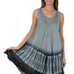 Sakkas Stripe Tie Dye Tank Sheath Dress / Cover Up