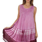 Sakkas Stripe Tie Dye Tank Sheath Dress / Cover Up