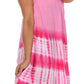Sakkas Stripe Tie Dye Tank Sheath Dress / Cover Up