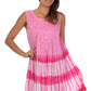Sakkas Stripe Tie Dye Tank Sheath Dress / Cover Up