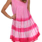 Sakkas Stripe Tie Dye Tank Sheath Dress / Cover Up