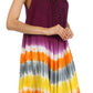 Sakkas Stripe Tie Dye Tank Sheath Dress / Cover Up