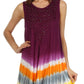 Sakkas Stripe Tie Dye Tank Sheath Dress / Cover Up