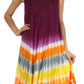 Sakkas Stripe Tie Dye Tank Sheath Dress / Cover Up