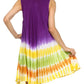 Sakkas Stripe Tie Dye Tank Sheath Dress / Cover Up