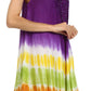 Sakkas Stripe Tie Dye Tank Sheath Dress / Cover Up