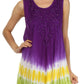 Sakkas Stripe Tie Dye Tank Sheath Dress / Cover Up