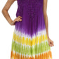 Sakkas Stripe Tie Dye Tank Sheath Dress / Cover Up