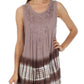 Sakkas Stripe Tie Dye Tank Sheath Dress / Cover Up