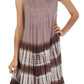 Sakkas Stripe Tie Dye Tank Sheath Dress / Cover Up