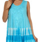 Sakkas Stripe Tie Dye Tank Sheath Dress / Cover Up