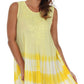 Sakkas Stripe Tie Dye Tank Sheath Dress / Cover Up