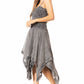 Sakkas Ella Smocked Bodice Spaghetti Strap Double Layered Dress