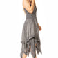 Sakkas Ella Smocked Bodice Spaghetti Strap Double Layered Dress
