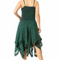 Sakkas Ella Smocked Bodice Spaghetti Strap Double Layered Dress