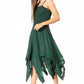 Sakkas Ella Smocked Bodice Spaghetti Strap Double Layered Dress