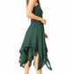 Sakkas Ella Smocked Bodice Spaghetti Strap Double Layered Dress