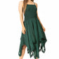 Sakkas Ella Smocked Bodice Spaghetti Strap Double Layered Dress