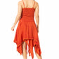 Sakkas Ella Smocked Bodice Spaghetti Strap Double Layered Dress