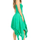 Sakkas Ella Smocked Bodice Spaghetti Strap Double Layered Dress