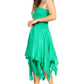 Sakkas Ella Smocked Bodice Spaghetti Strap Double Layered Dress