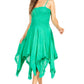 Sakkas Ella Smocked Bodice Spaghetti Strap Double Layered Dress
