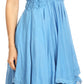 Sakkas Ella Smocked Bodice Spaghetti Strap Double Layered Dress