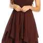 Sakkas Ella Smocked Bodice Spaghetti Strap Double Layered Dress