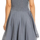 Sakkas Ella Smocked Bodice Spaghetti Strap Double Layered Dress