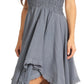 Sakkas Ella Smocked Bodice Spaghetti Strap Double Layered Dress
