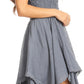 Sakkas Ella Smocked Bodice Spaghetti Strap Double Layered Dress