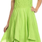 Sakkas Ella Smocked Bodice Spaghetti Strap Double Layered Dress