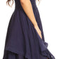 Sakkas Ella Smocked Bodice Spaghetti Strap Double Layered Dress