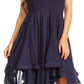 Sakkas Ella Smocked Bodice Spaghetti Strap Double Layered Dress